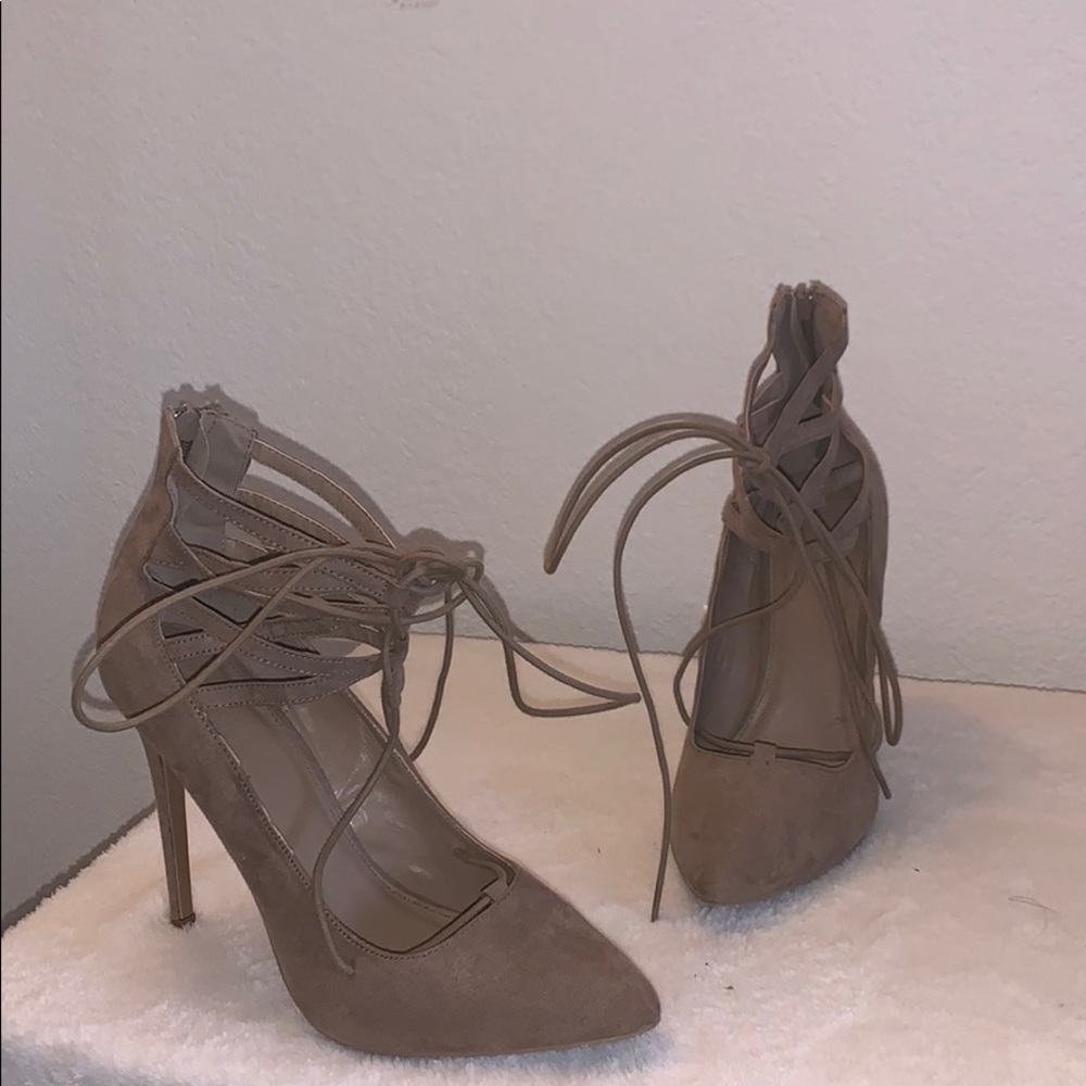 Taupe Stella tip heels